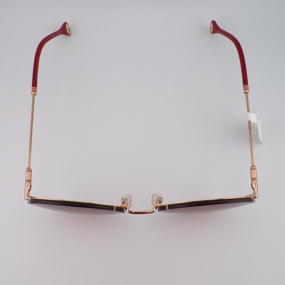 Carolina Herrera Heart Cut Out Shades, Round Rimless Stainless Steel Unique Y2K